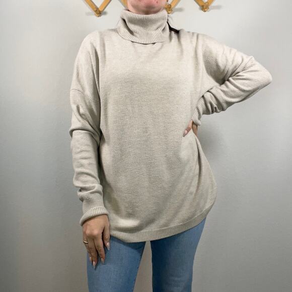 French Connection Long Tunic Turtleneck Sweater Size Large - Picture 1 of 10